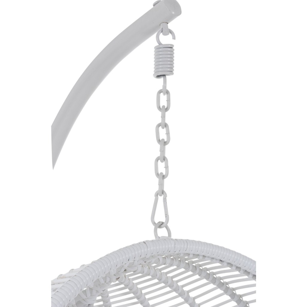 J-Line hangstoel Rond - staal - wit