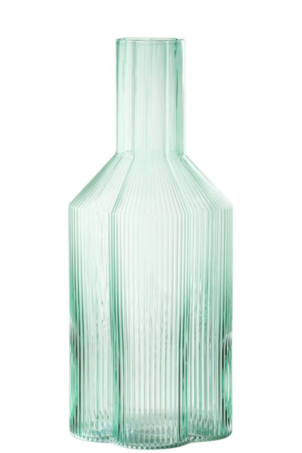 J-Line Carafe Fiore - glass - aqua