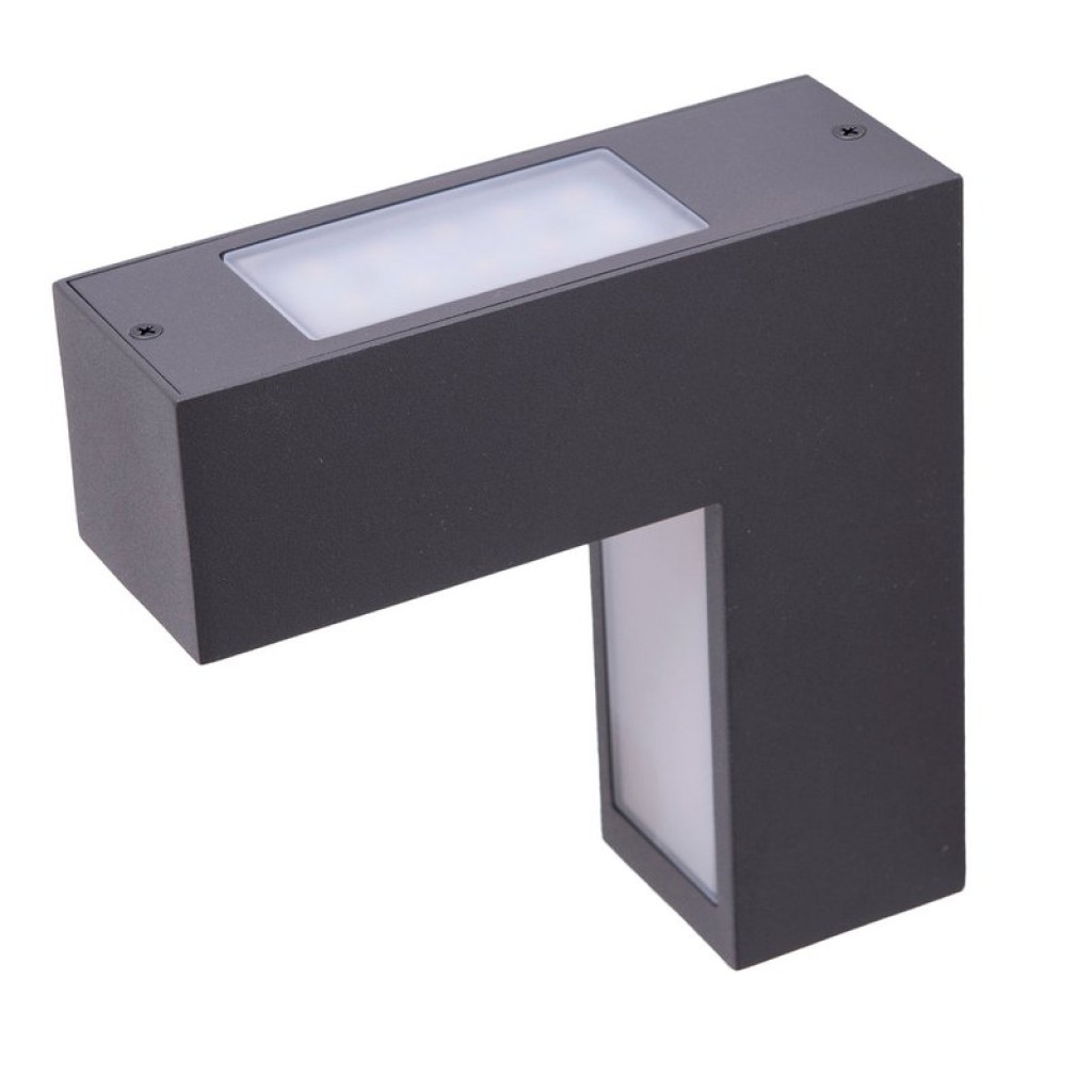 LED wall lights "Angus" made of metal and plastic in anthracite, with integrated LED