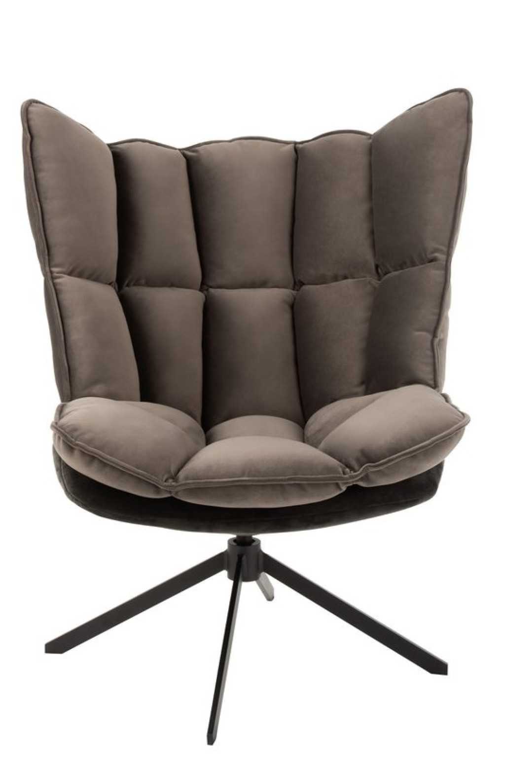 J-Line chair Relax Cushion on frame - textile/metal - gray
