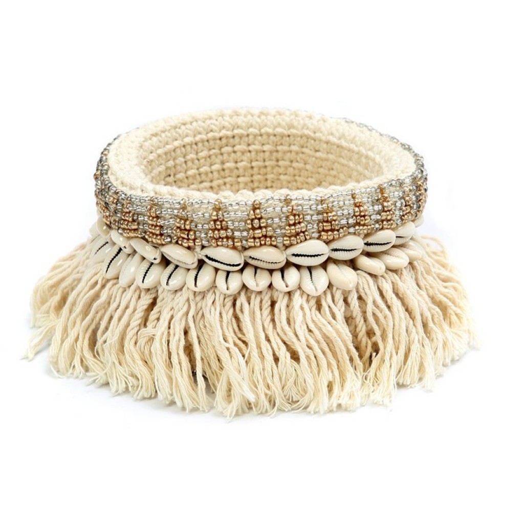 The Gold and Silver Macrame Planter