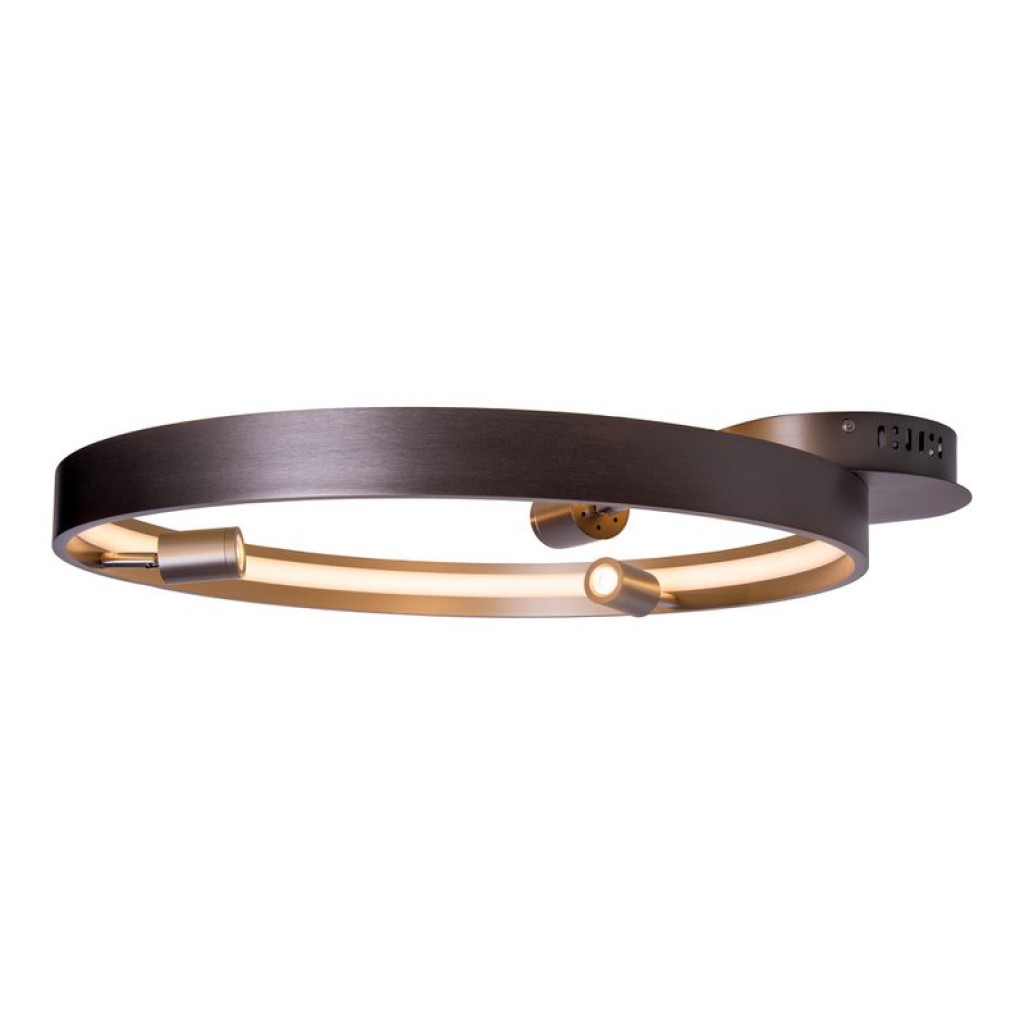 LED Deckenleuchte "TRISTAN", moderne Deckenlampe aus Metall und Kunststoff in Stahl-blank, die LEDs sind fest verbaut. Mit ca. 58 cm Ødie ideale Beleuchtung für Wohnzimmer, Esszimmer oder Küche.