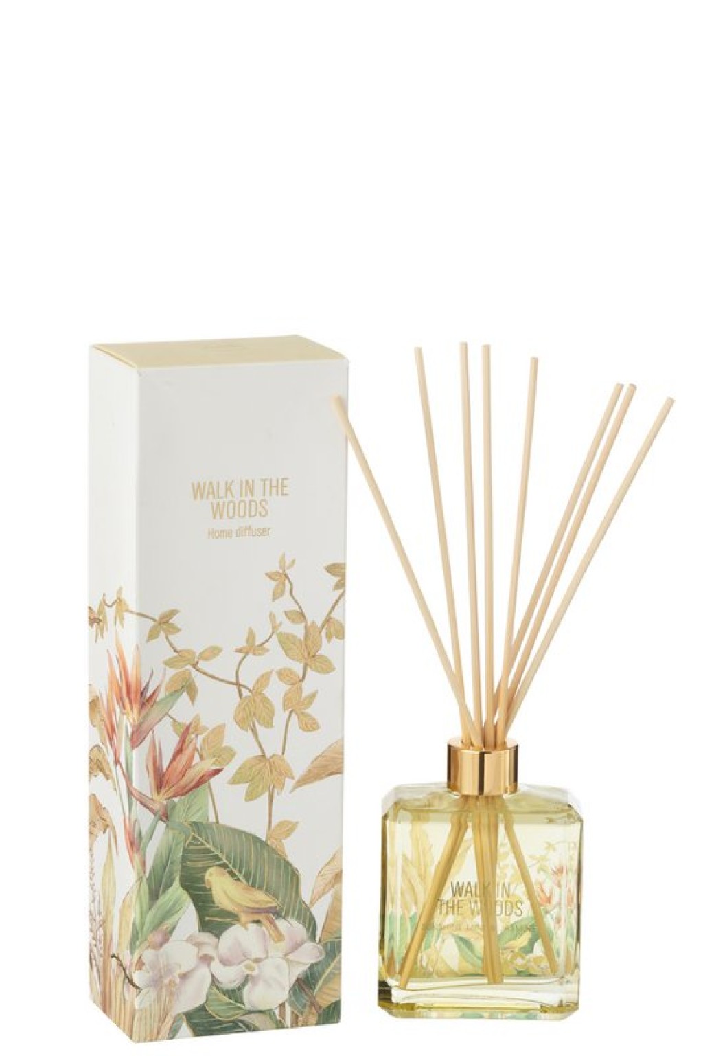 J-Line geurolie Walk in the Woods - Bergamot Fig - geel - 180ml
