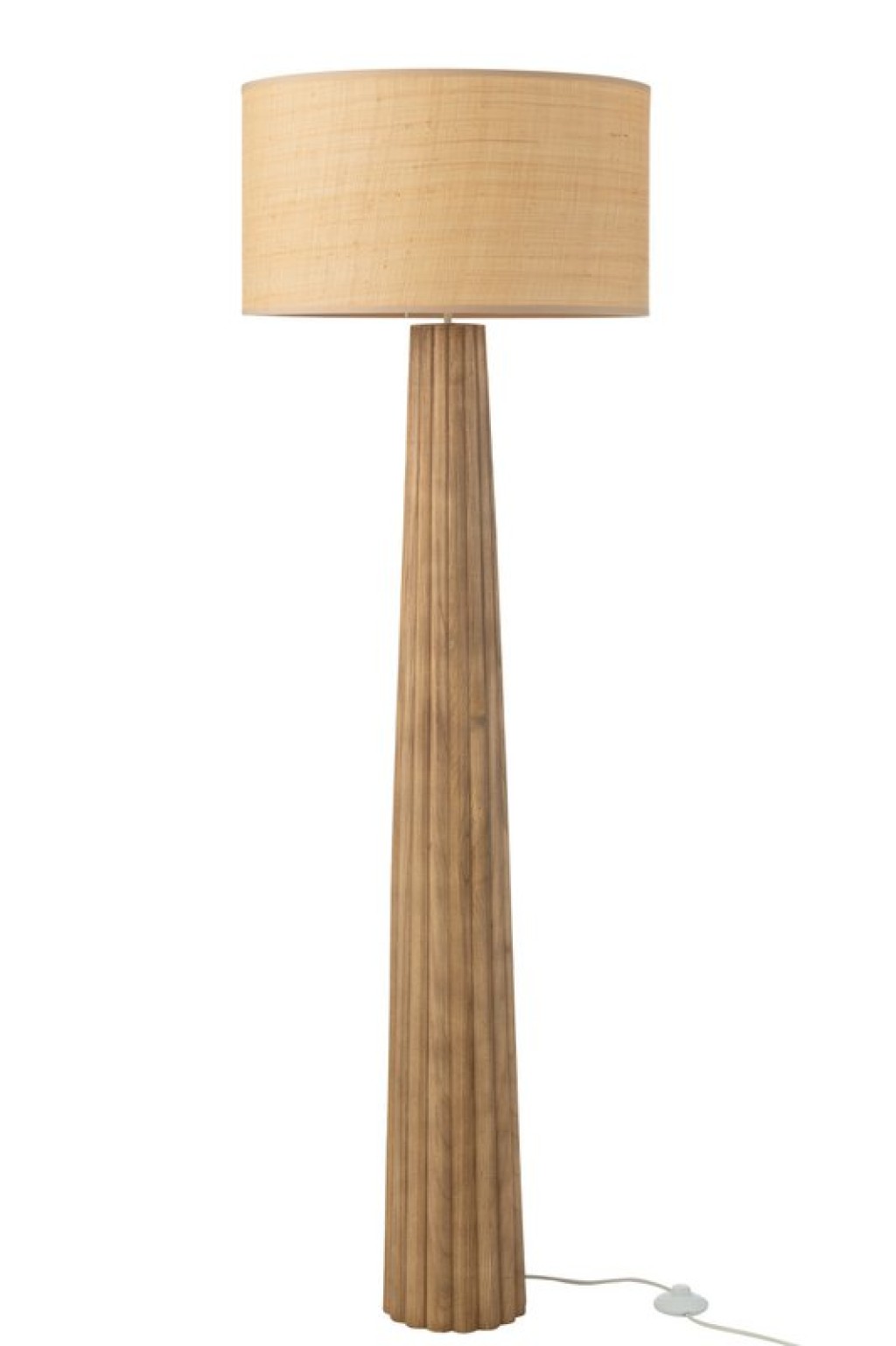 J-Line Floor Lamp Umbrella Ailanthus Wood Natural