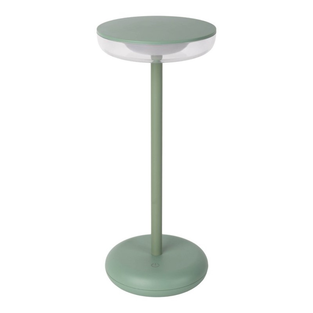 Cordless tablet light "Pasi" for outside and inside, made of metal and plastic in MINT, dimmable, with touch and memory function, approx. 26 cm high