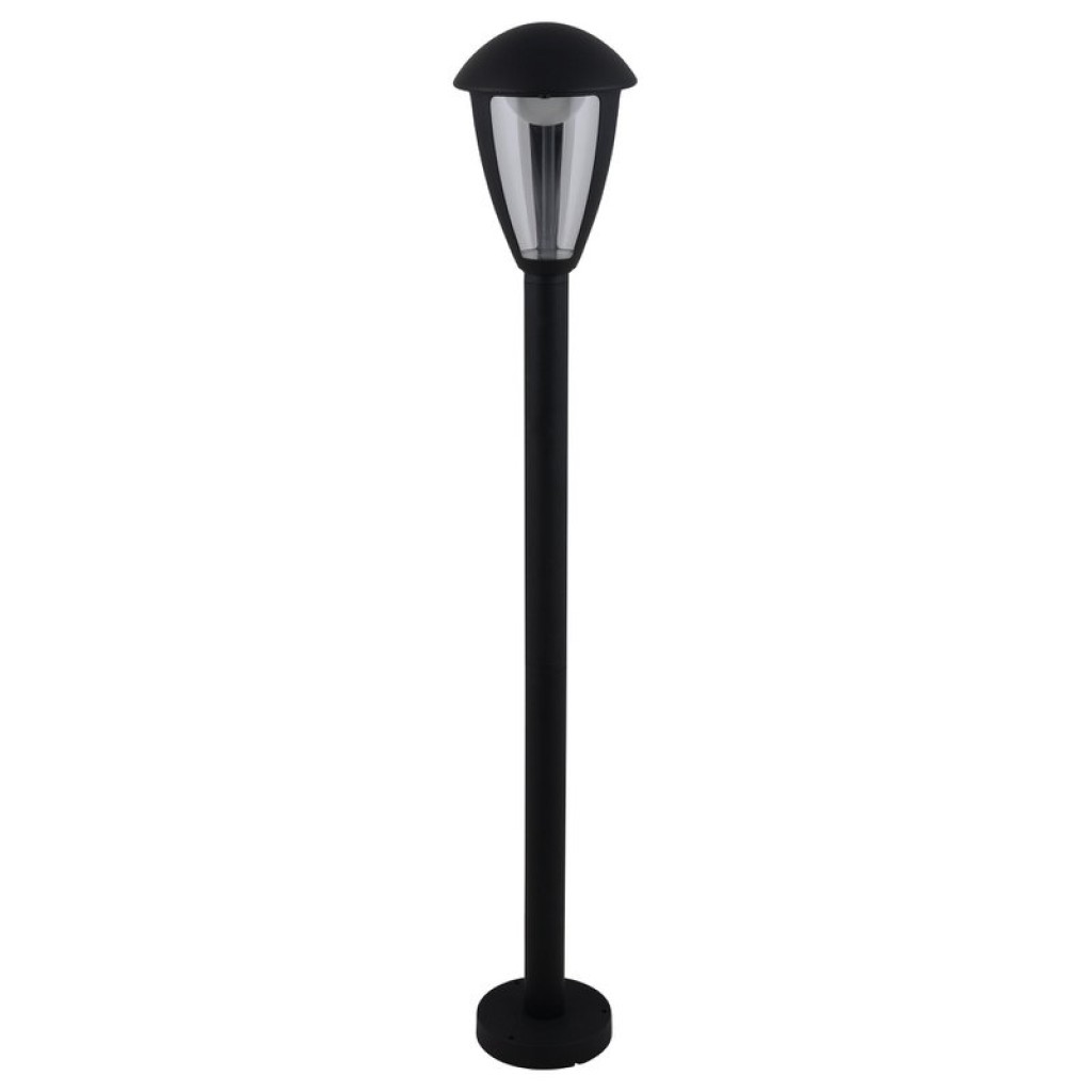 LED exterior base base "Clint", made of metal and plastic in black, with integrated LED, path lights