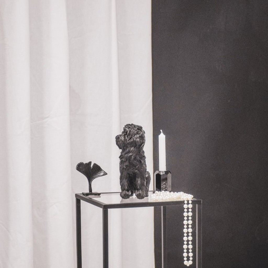 Ornament - Labradoodle Dog - Polyresin - Black - 16x23,5cm