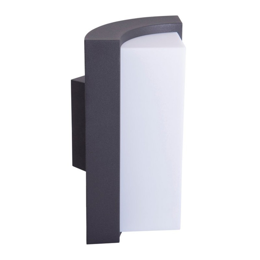 LED on the outside wall lamp "Rico" 14.8 cm high, made of metal and plastic in anthracite, with integrated LED