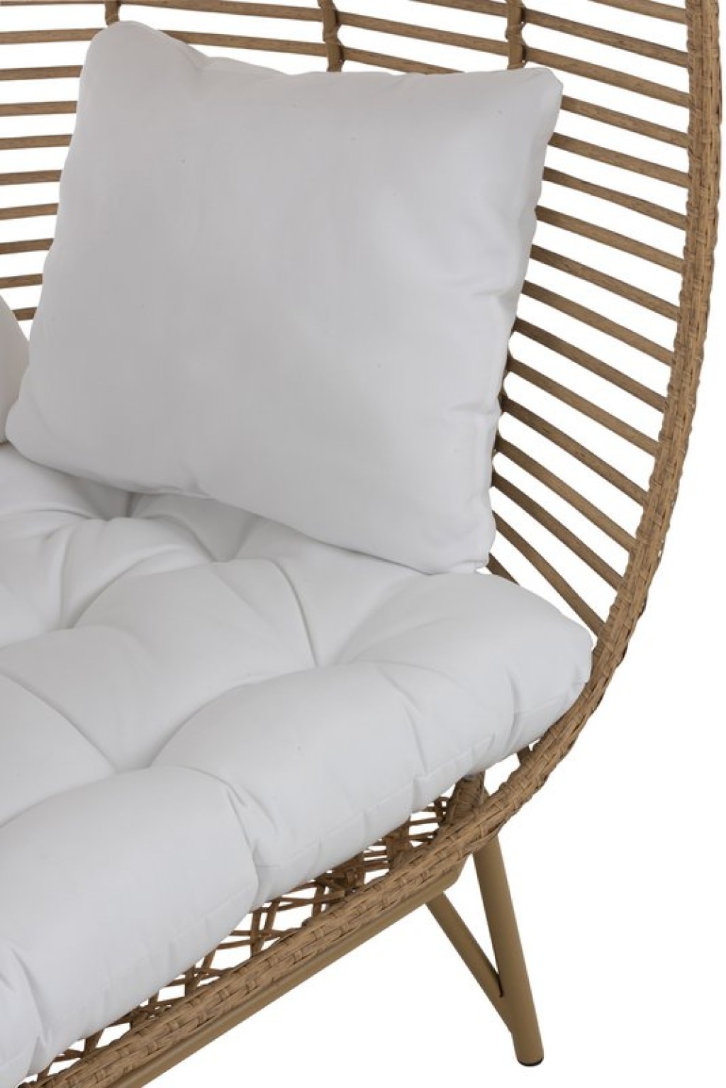 J-Line lounge chair Oval - steel - natural