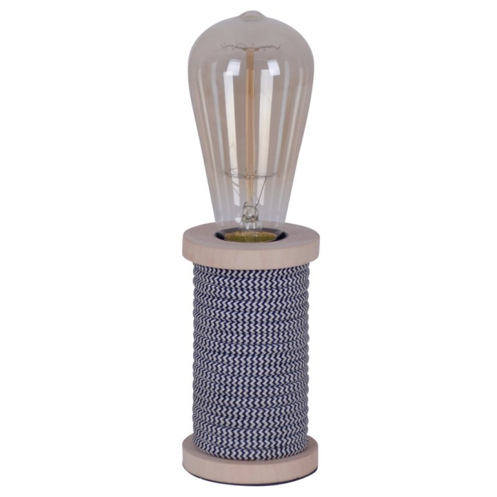 Table lamp max. 12cm high, decorative table lamp made of metal and plastic and textile material in black, white, E27 socket, table lamp for dining room, kitchen, children's room, hallway