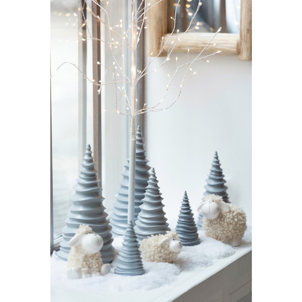 J-Line decoratie boom Kaal - wit - medium - LED