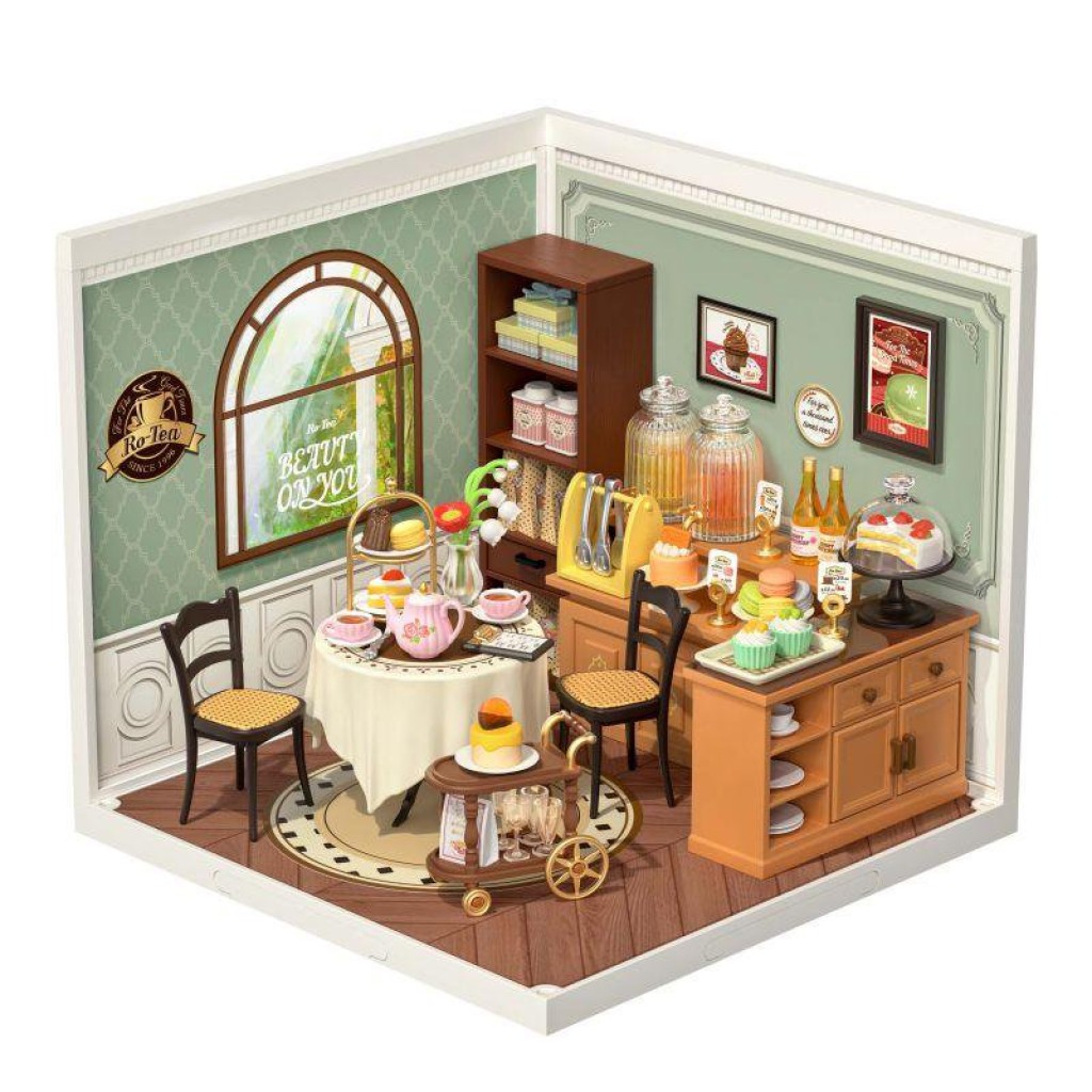 DIY Huisje Super Creator Sweet Sips Tea, Robotime, DW011, 16,3x16,3x15,2cm