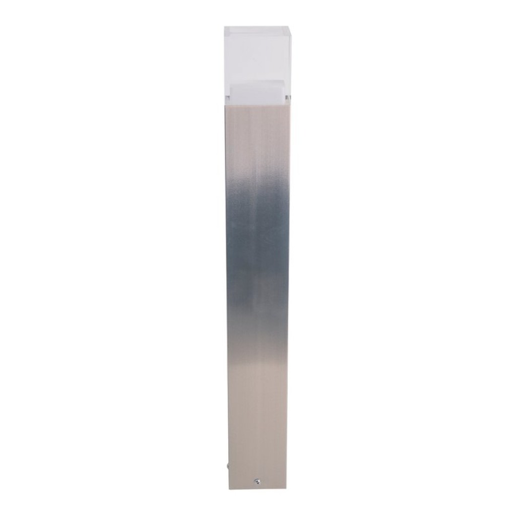 LED outer socket light "Leah" made of metal and plastic in steel-blank, integrated LED, path lights