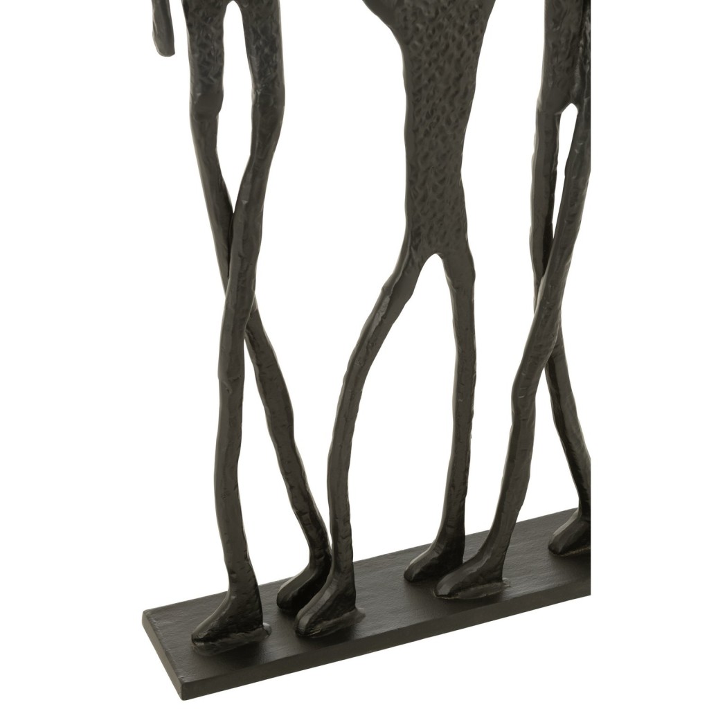 J-Line Figuur Familie Aluminium Zwart
