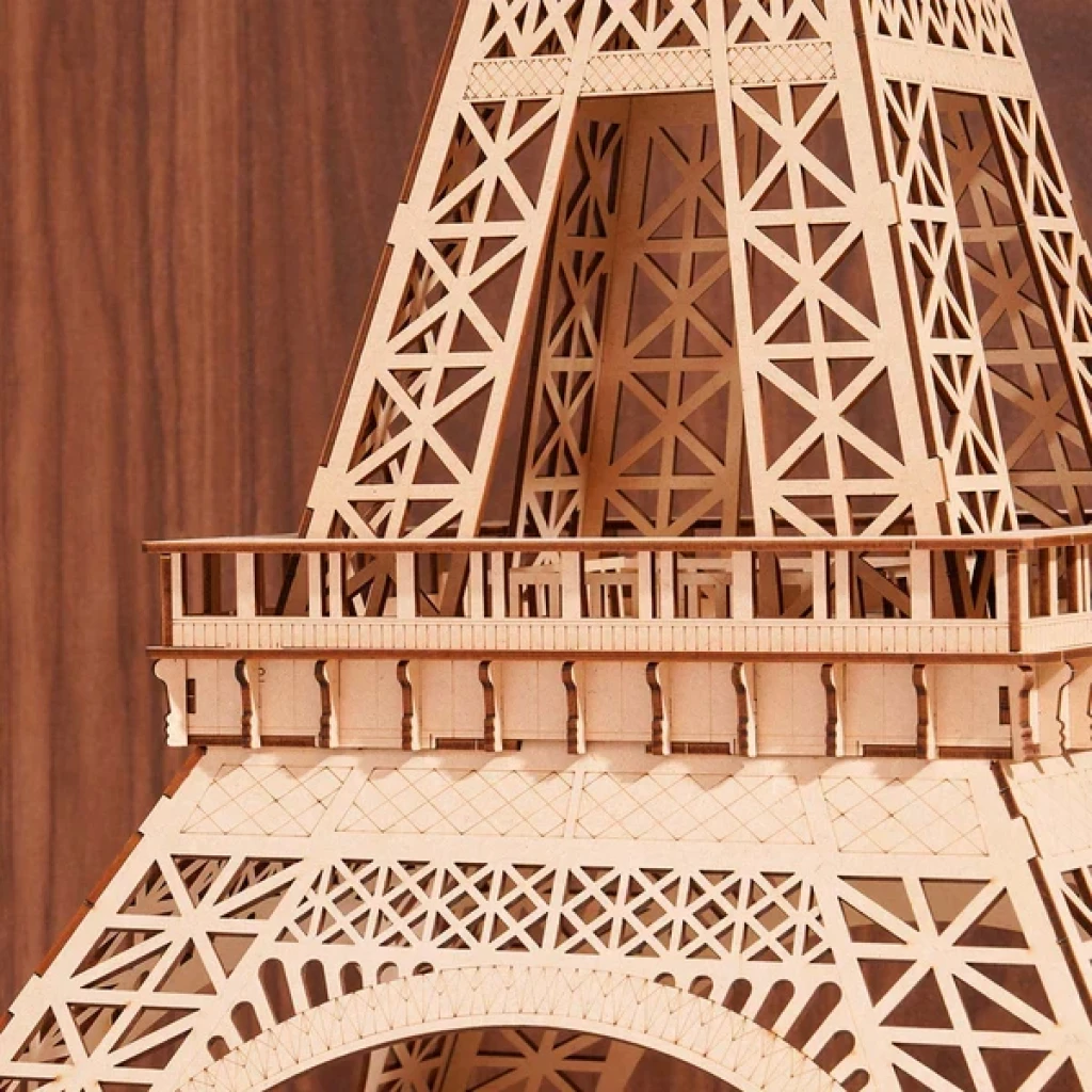 Robotime, 3D Houten Puzzel Eiffeltoren PLUS, TGC02, 42,6x44,6x99,6cm
