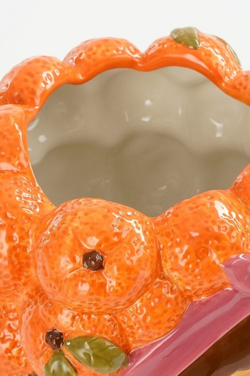 Funny Flowerpot Inside - L20 x B20 x H22 cm - Dolomite - Orange