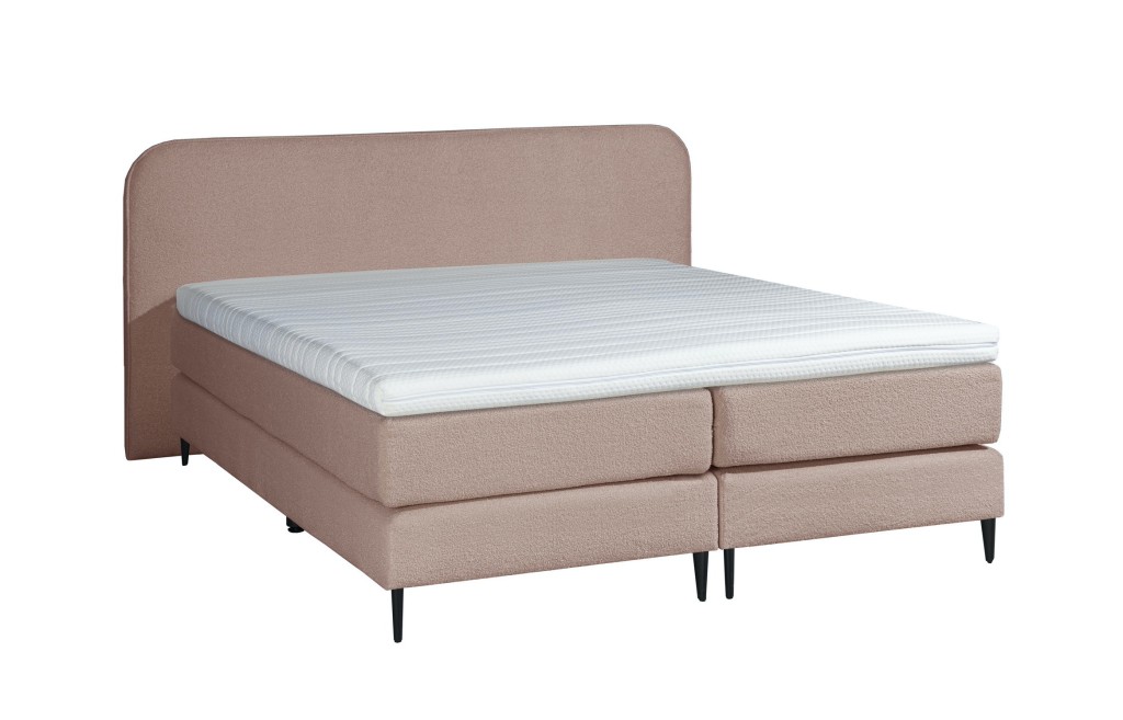Mörgenn Bouclé Boxspring Oud Roze 140x200