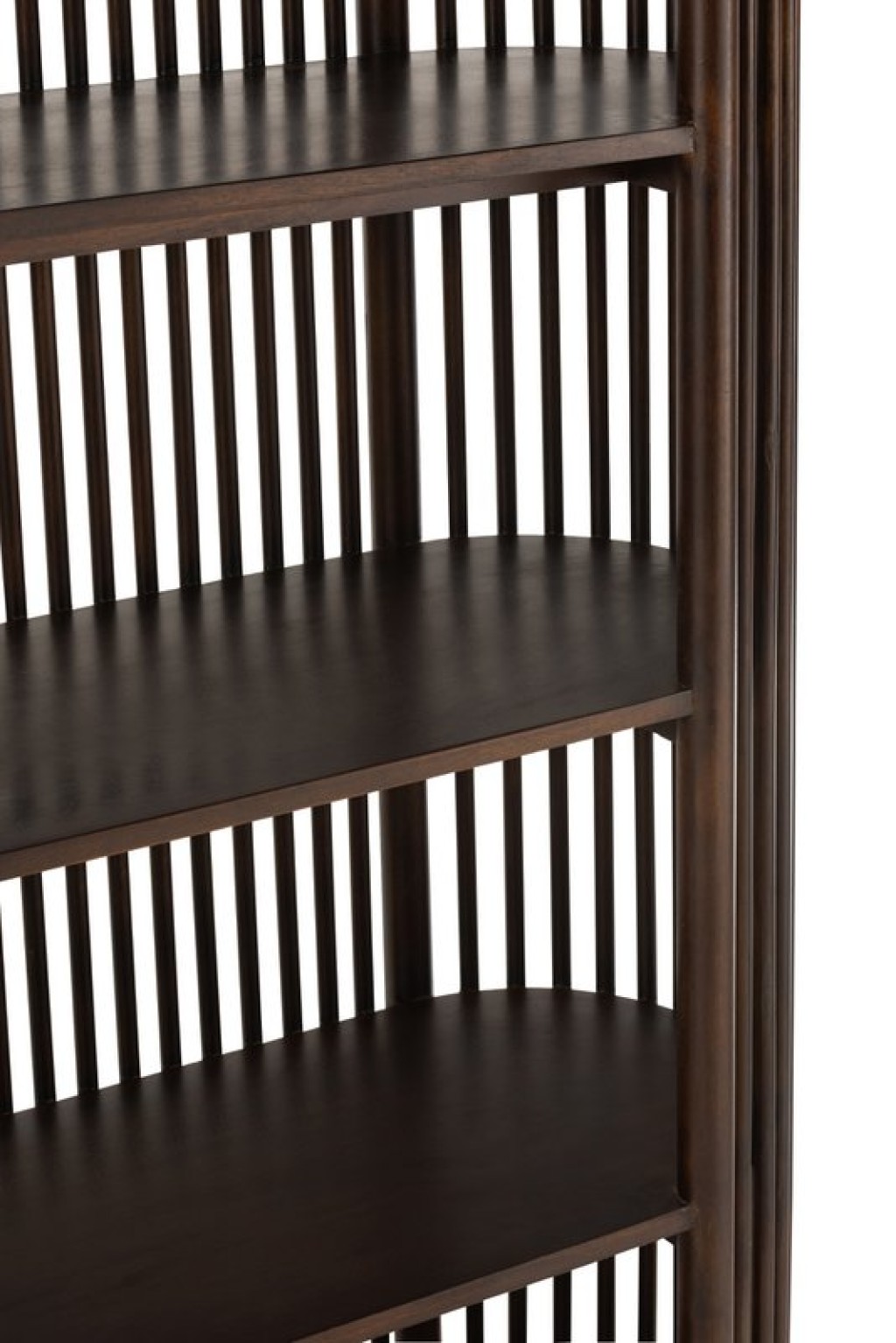 J-Line Rack Conie 5 Shelves Mango Wood Dark Brown