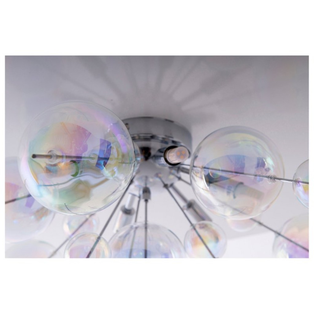 Ceiling lamp "explosion" iris made of metal and glass, G9 versions, ceiling lamp for dining room, living room, hallway or office, Ø57 cm