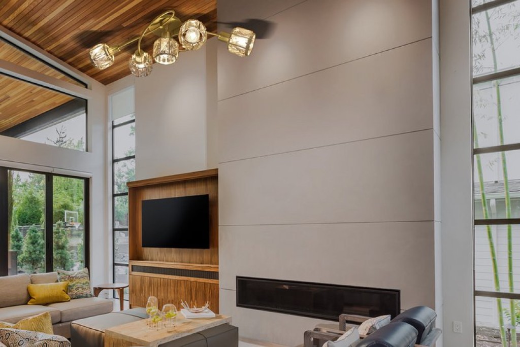 5-LED ceiling lamp "Josefa", metal ceiling lamp in gold, with E14 socket, for dining room, living room, hall or office, lamp for living room, dining room, hall or hall, 61 x 36 x 21 cm