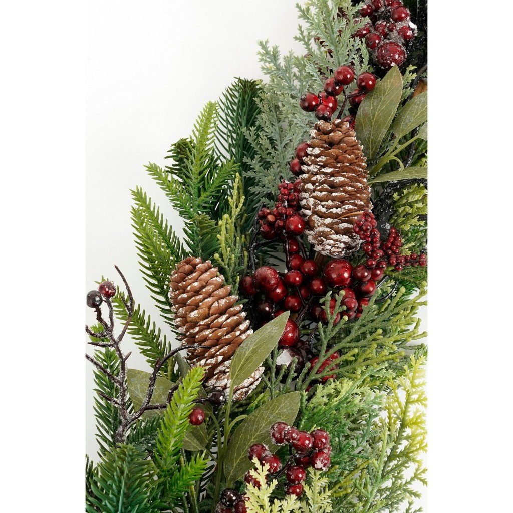 Bodi Druppelvormige Kerstslinger - L110 x B18 x H10 cm - Bordeaux