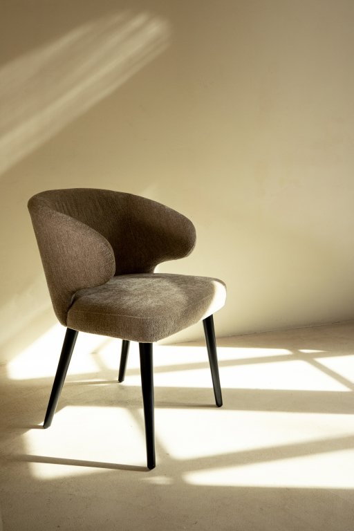 Fiori Anthracite 0504 Dining Chair Black Wood Legs