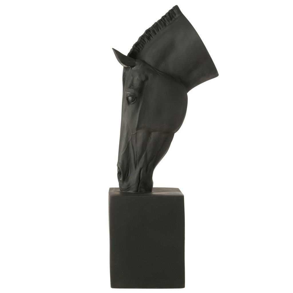 J-Line Paard Op Voet  Magnesiumoxide Zwart Large