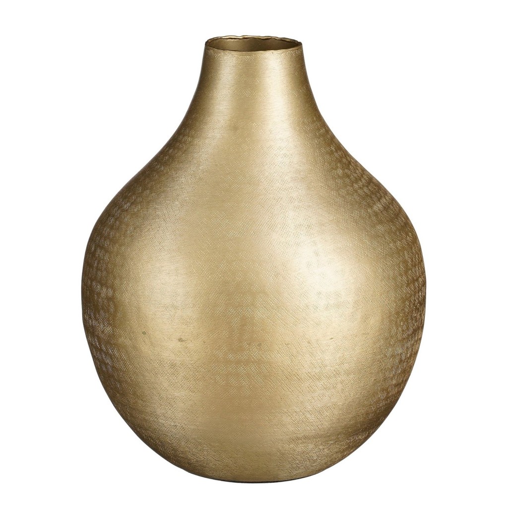 Kyan Vaas - H31 x Ø25 cm - Aluminium - Champagne