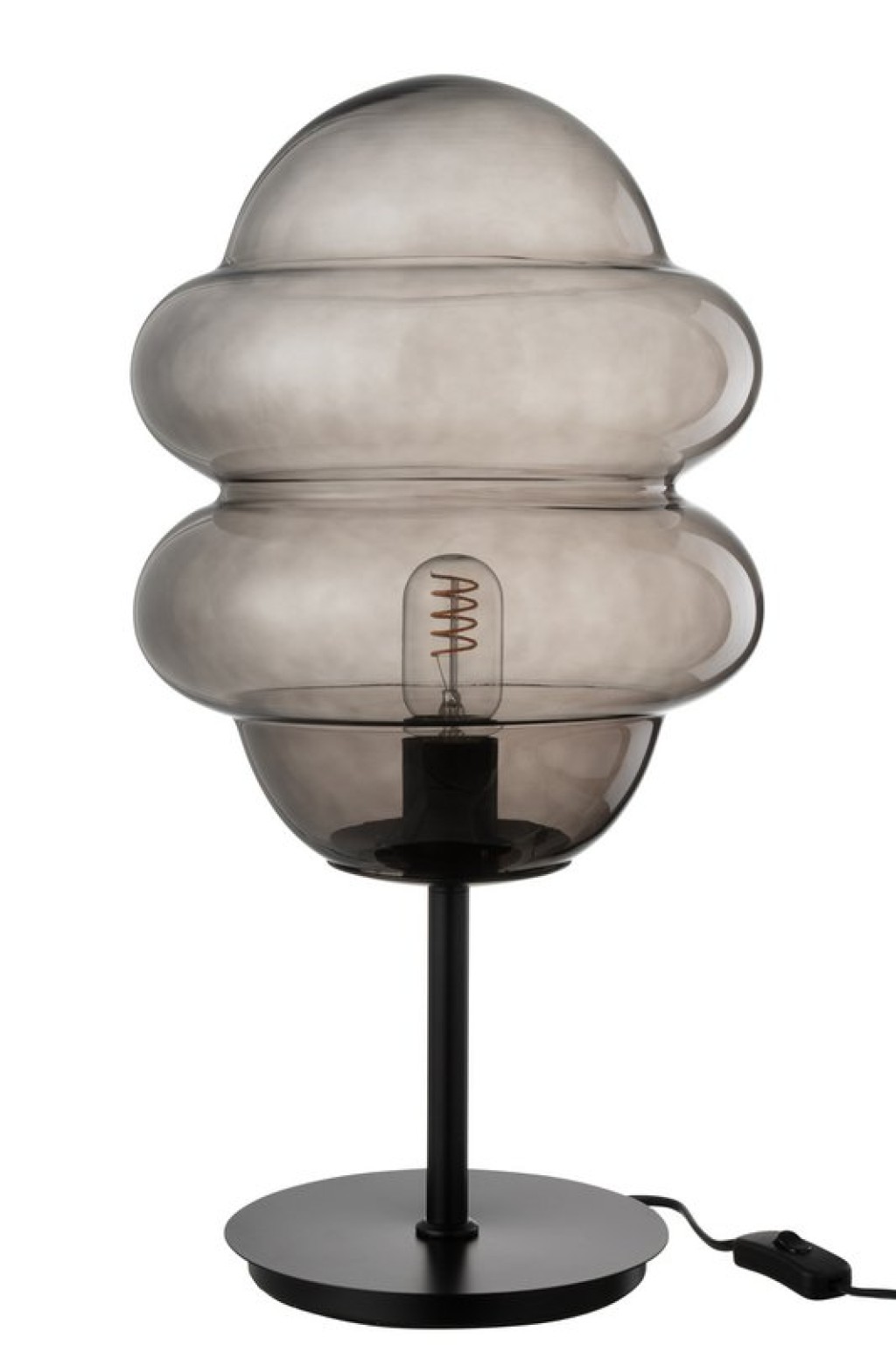 J-Line Table Lamp Honey Spoon Glass Gray