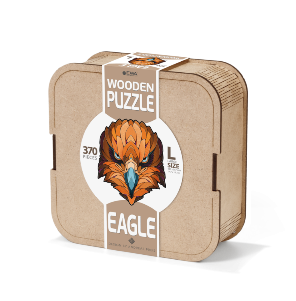 Wooden Jigsaw Puzzle Eagle, Eco Wood Art, Size L, 3519, 44.9x38.7x0.4cm