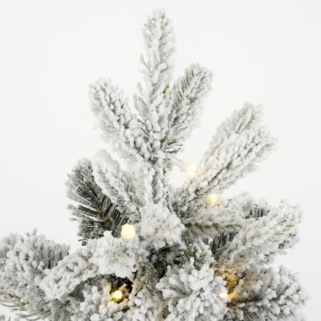 Grimshaw Kunstkerstboom in Pot met LED Verlichting en Timerfunctie - H60 x  Ø45 cm - Groen
