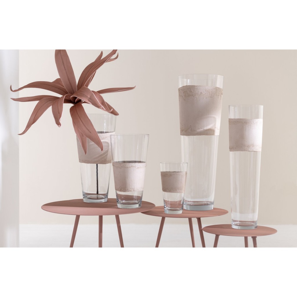 J-Line bijzettafel - ijzer - oud roze
