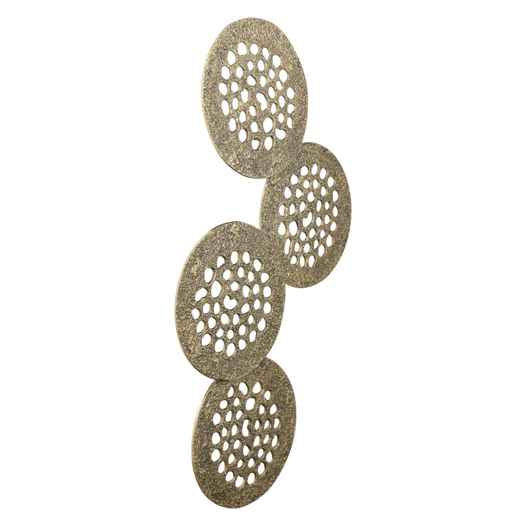 Geoffe Gold Casted Alu 4 Rounds Wall Panel