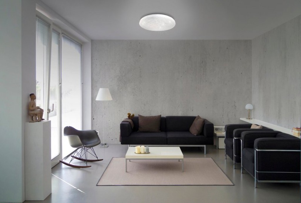 LED ceiling light "Polaris" d: 48cm crystal effect