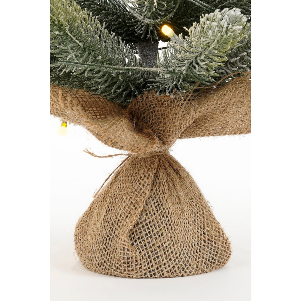 Nagoya Kunstkerstboom in Jute met LED Verlichting en Timerfunctie - H60 x  Ø44 cm - Groen