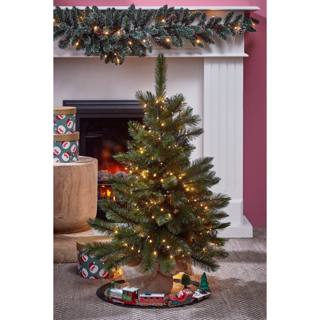 Forest Frosted Kunstkerstboom in Jute - H90 x Ø62 cm - Groen