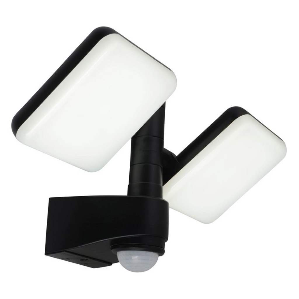 LED external wall lamp "Jaro" with 360 ° motion detector, made of plastic in anthracite, with integrated LED