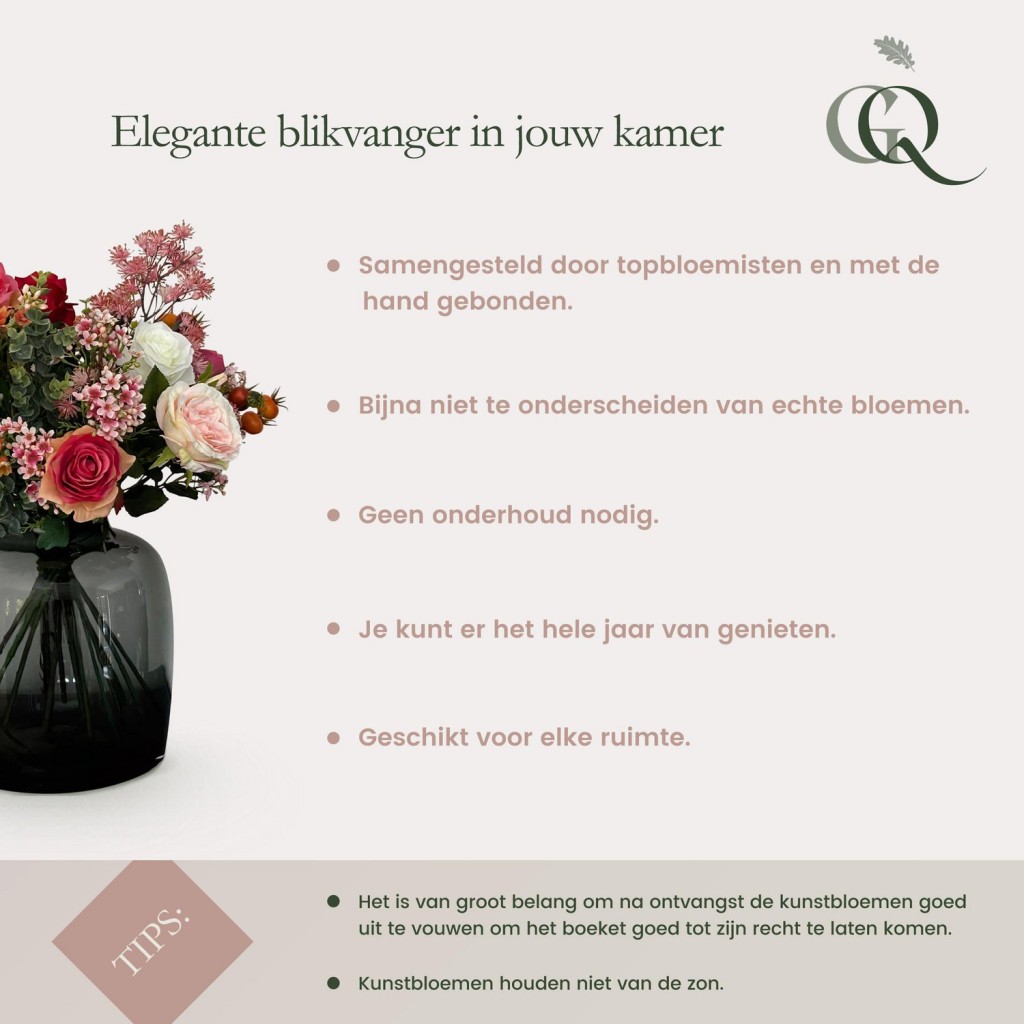 Kunstbloemen - Boeket XL - Power of Pastels - 90cm