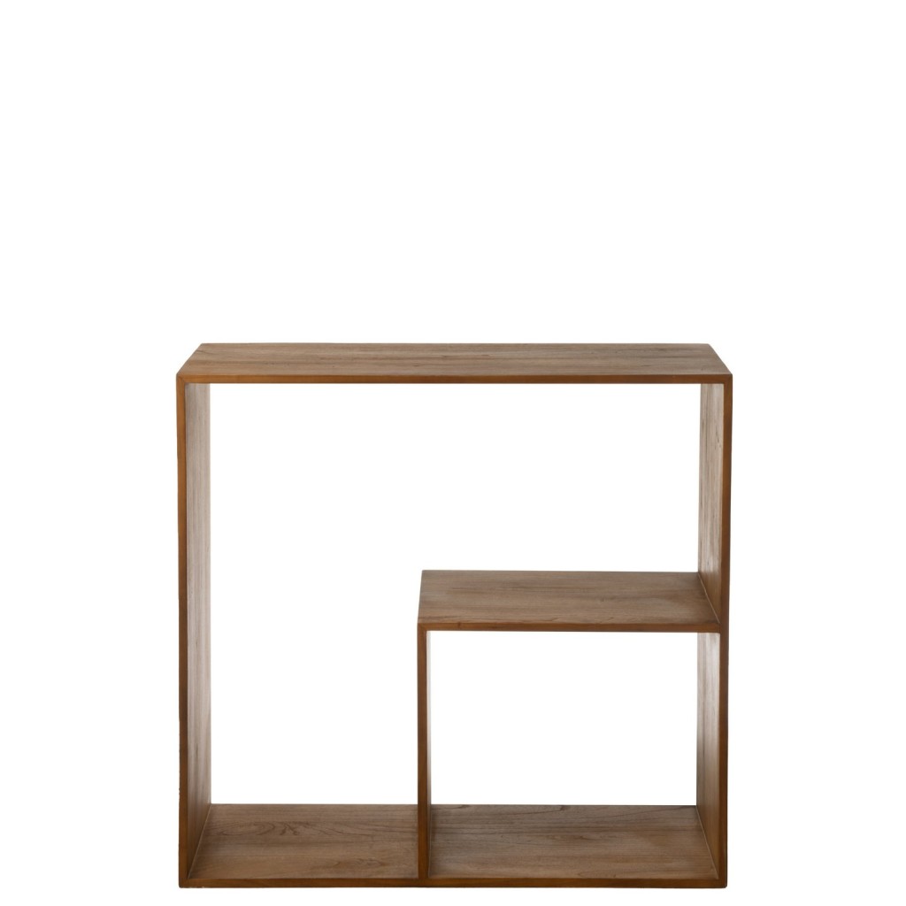 J-Line Wandrek Kubus 2P Hout Bruin