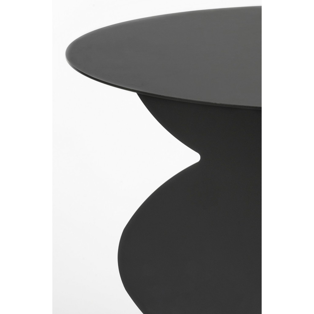 Rafi Bijzettafel - H40 x Ø45 cm - IJzer - Zwart
