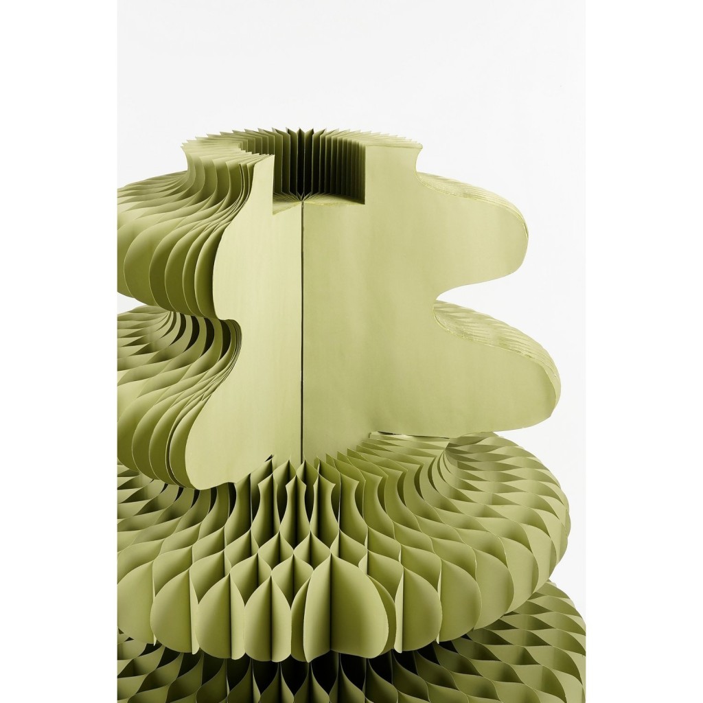 Decoratie Kerstboom - H212 x  Ø148 cm - Papier - FSC 100% - Groen