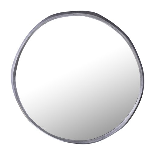 Limera Nickel Alu Round Mirror Irregular Border L