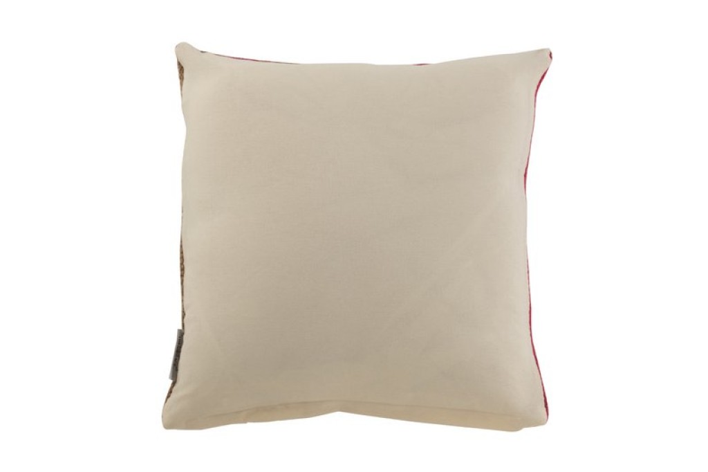 J-Line cushion Anna Groot Grooves - jute - pink