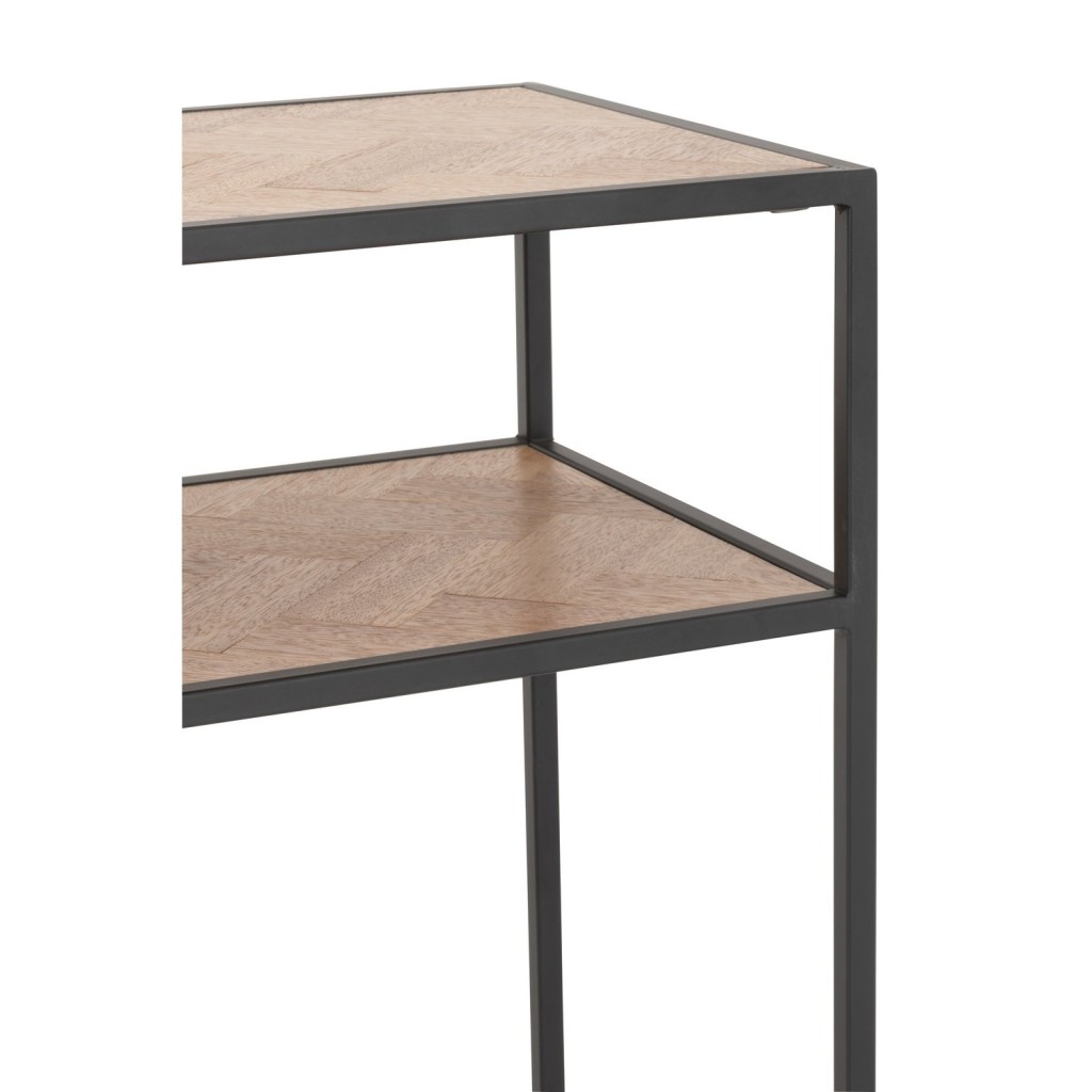 J-Line Console Zigzag Hout/Metaal Naturel/Zwart