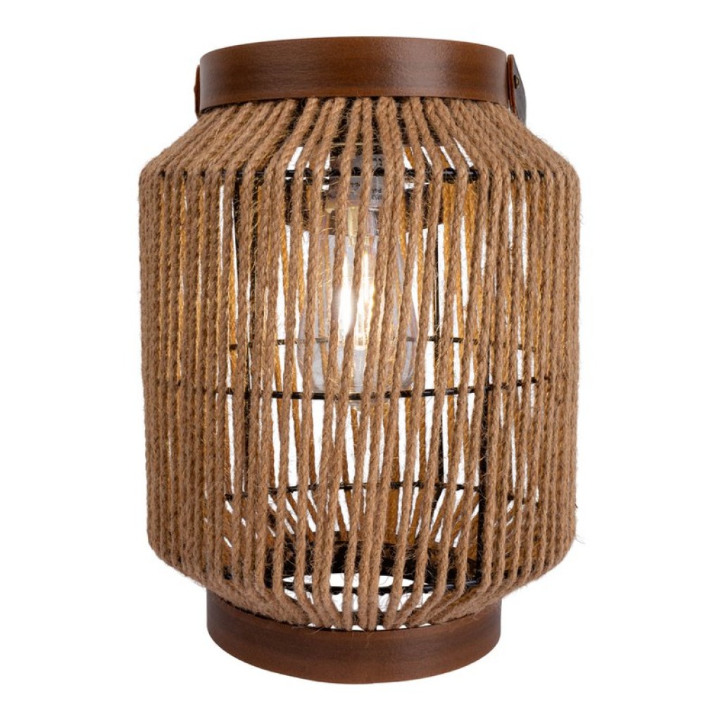LED solar light "Korbinian" decoration for the outdoor area made of metal, plastic and cord in nature, with firmly built -in LEDs.