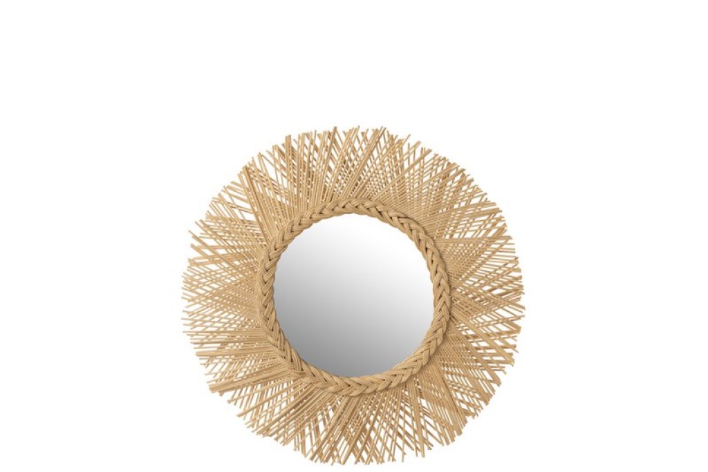 J-Line mirror Braid - rattan - natural