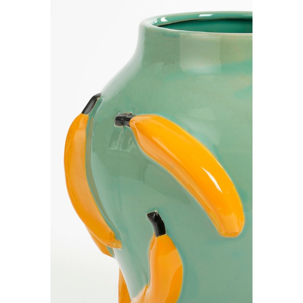 Moza Vaas - H30 x Ø27 cm - Keramiek - Groen, Geel