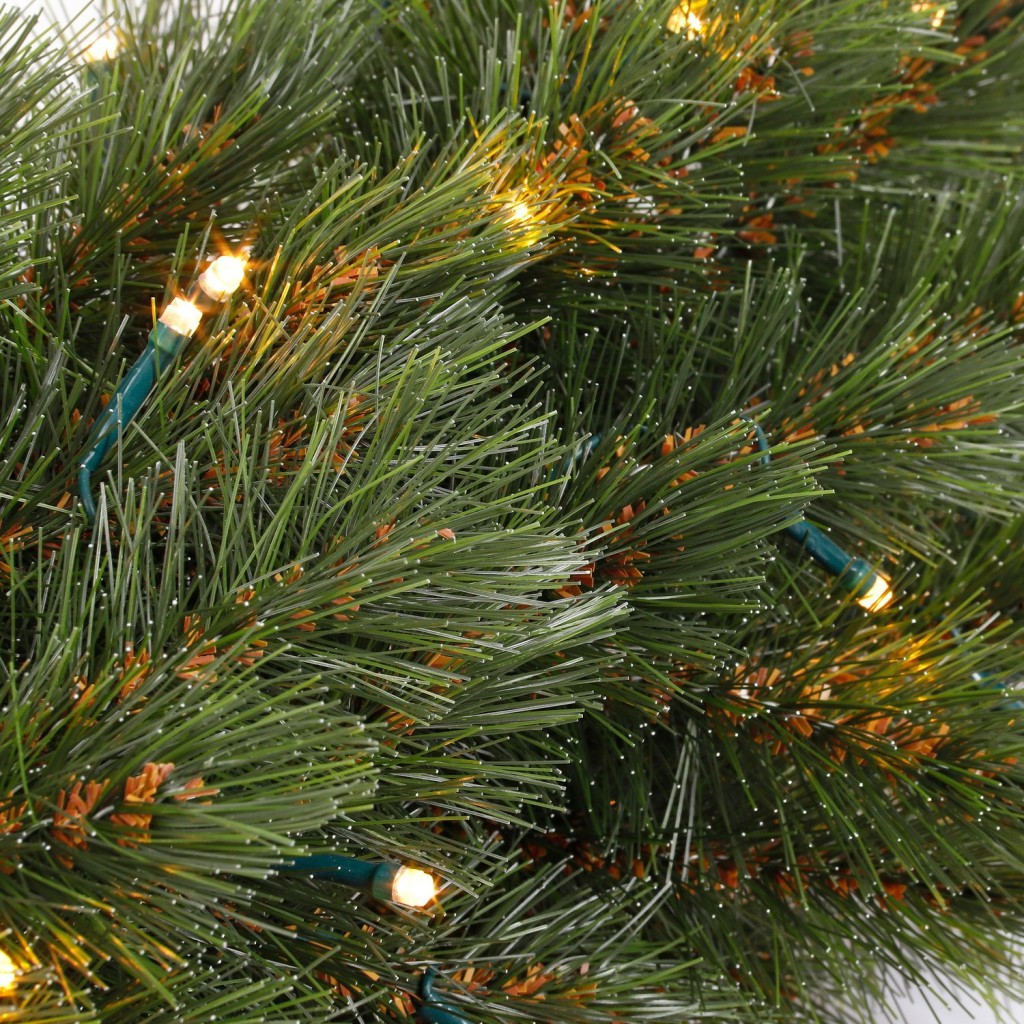 Forest Frosted Guirlande Swag met LED Verlichting - L180 cm - Groen