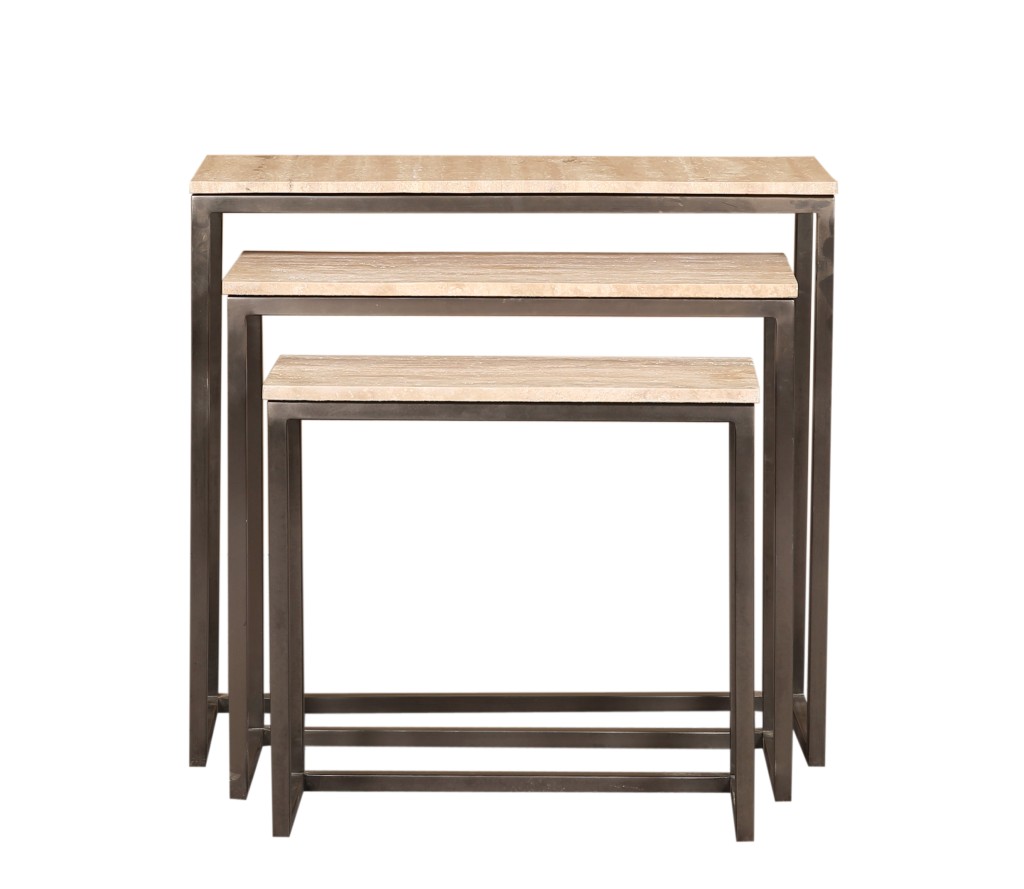 Zoah Black Travertine Rectangle Sidetable SV3
