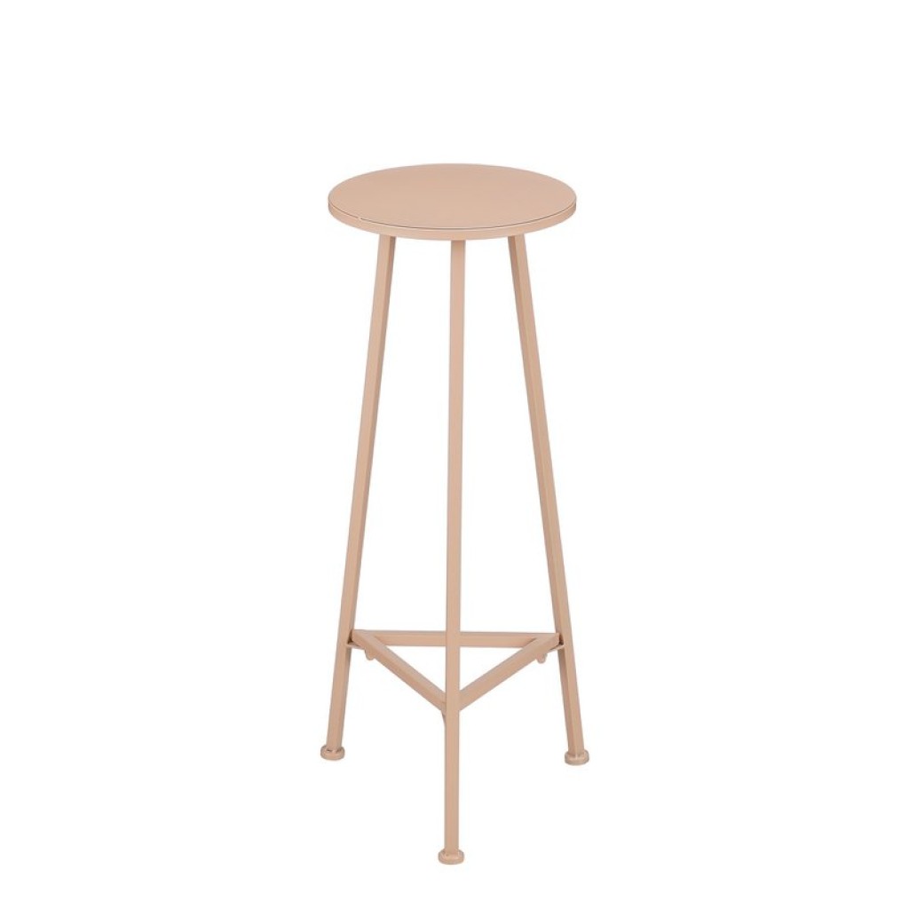 Adine Plant Table - H80 x Ø30 cm - Metal - Light pink